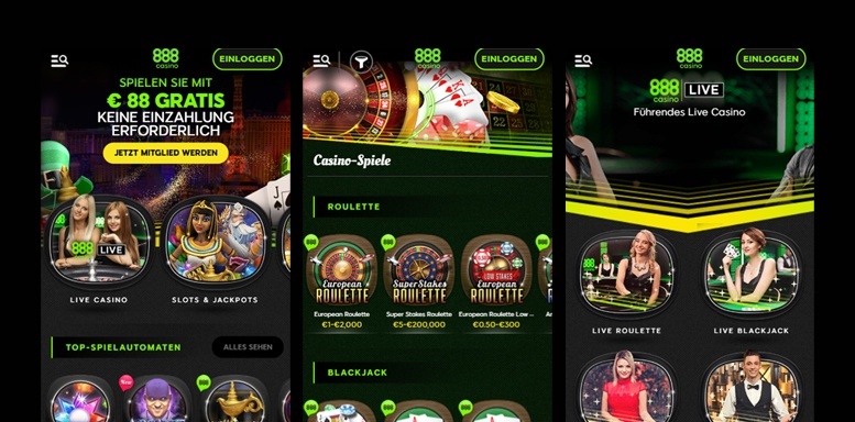 Mobile App von 888 Casino