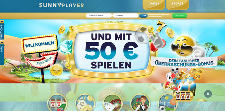 Webseite von Sunnyplayer