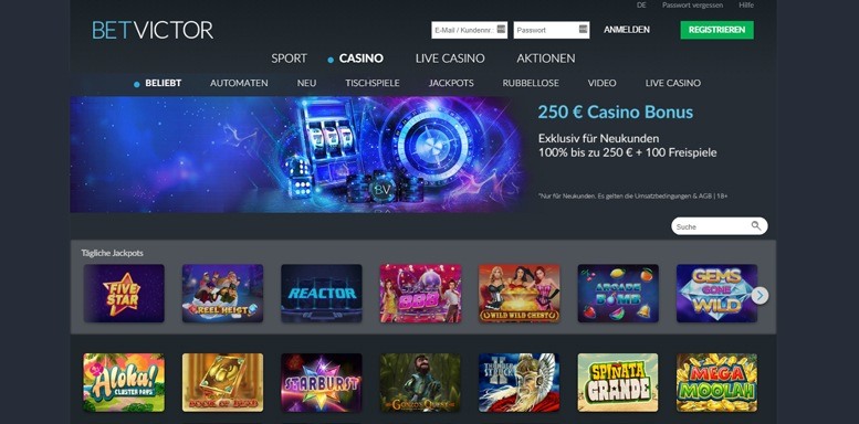 Vorschaubild der Webseite von BetVictor Casino