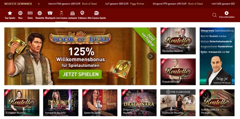 Vorschaubild für das Live Casino von Casino Club