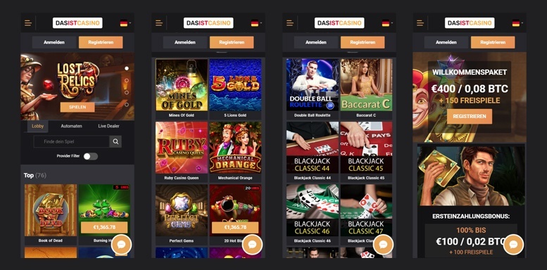 Mobile App des DasIstCasinos