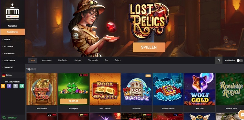 Vorschaubild der Webseite von DasIstCasino