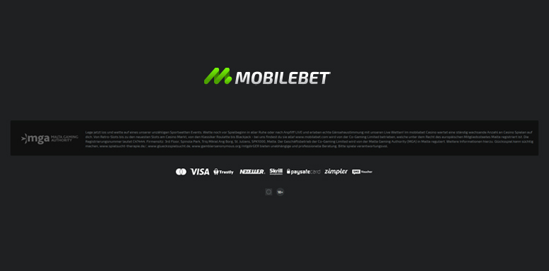 Lizenzen und Sicherheitssiegel des Mobilebet Casinos