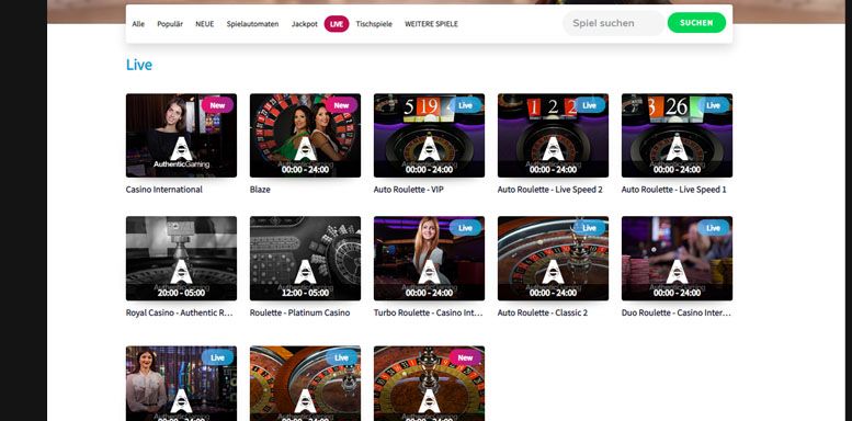 Vorschaubild für das Live Casino von Multilotto Casino