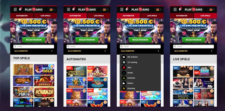 Mobile App von PlayAmo