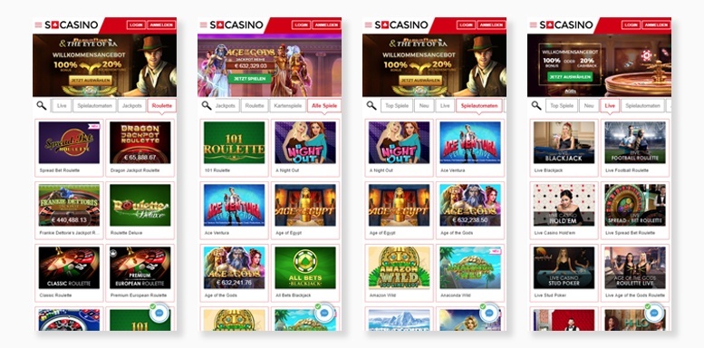 Mobile App des SCasinos