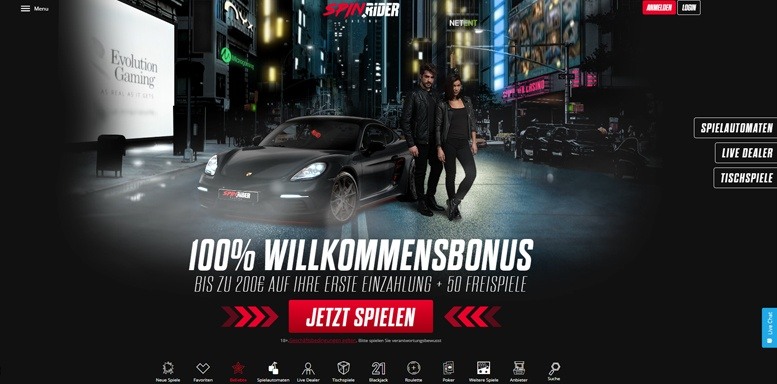 Vorschaubild der Webseite von Spin Rider