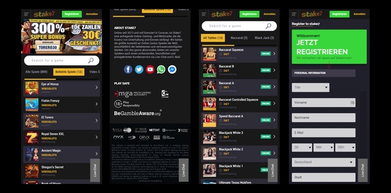 Mobile App von Stake7