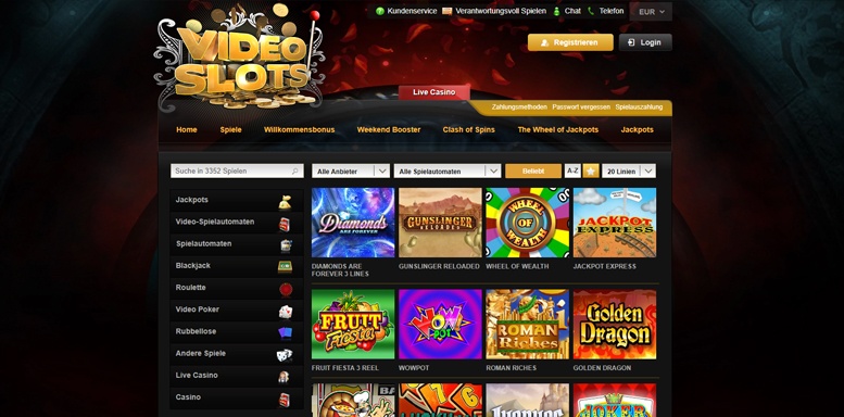 Videoslots Casino Spiele