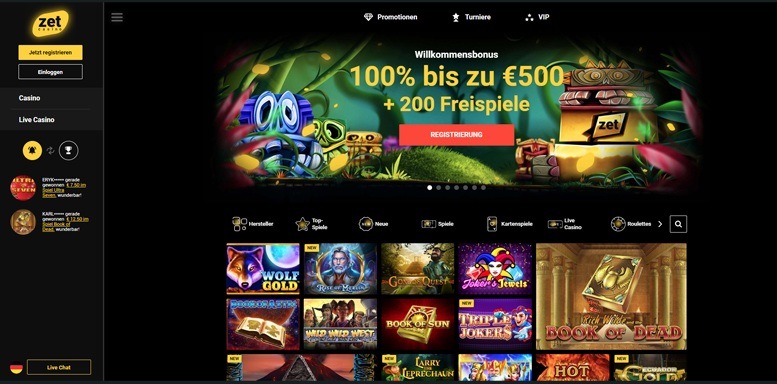 Vorschaubild der Webseite von ZetCasino