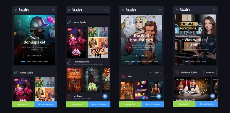 Mobile App des Twin Casinos