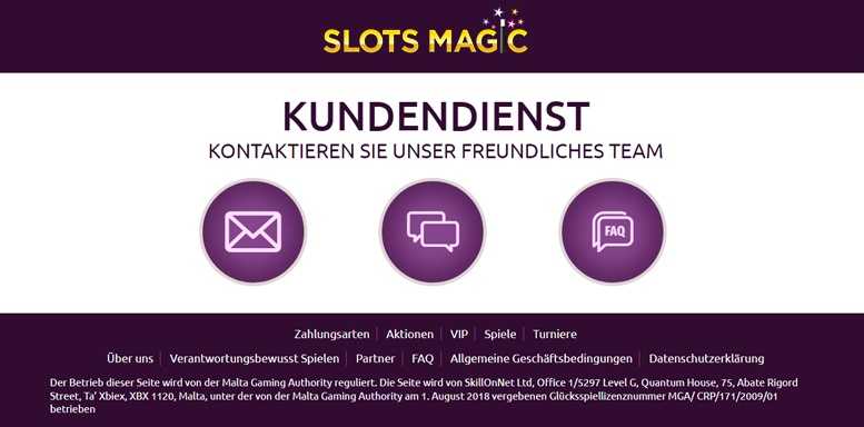 SlotsMagic Kundendienst