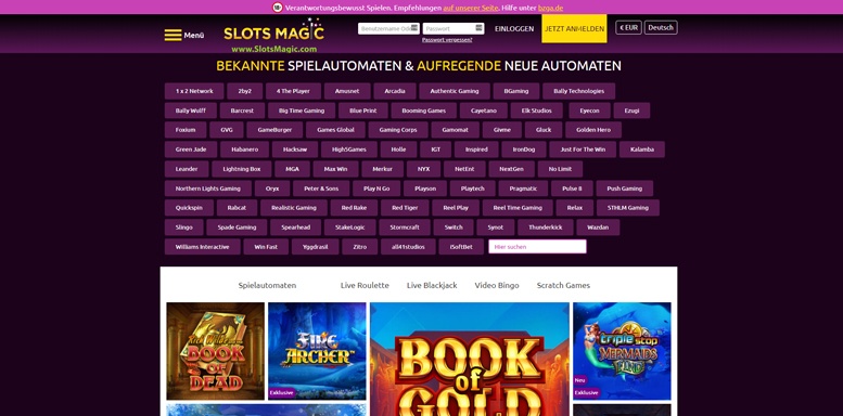 SlotsMagic Spielangebot